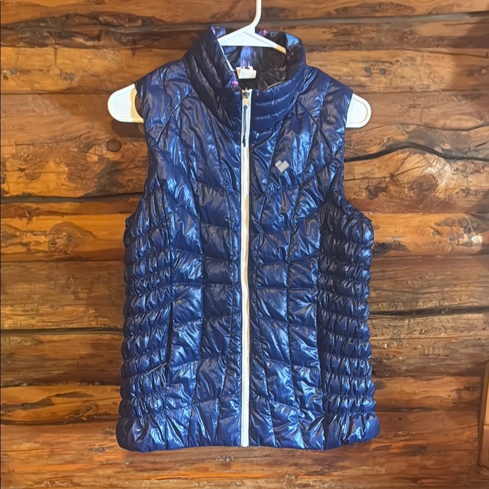 Blue Reversible Quilted Puffer Vest - NWOT
